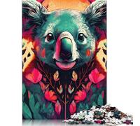 Koala in Bloom Puzzles Imposible,desafío for Adults Entretenimiento Creativo 1000 Piezas Obra De Arte De Juego De Para Adultos Y Niños 1000pcs (75x50cm)