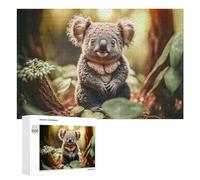 Koala in The Wild Nature's Adorable Masterpi Puzzle en Bois, 1000 pièces | Puzzle adulte - cadeau de Noël pour amateur de puzzle avec activité à partager en famille.