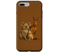 Koala Kangourou Lapin Rétro Coucher de Soleil Best Friends Coque pour iPhone 7 Plus/8 Plus