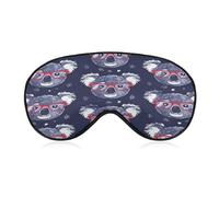 Koala Masque de sommeil doux et confortable Style art Masque de sommeil rembourré pour les yeux avec bande réglable pour un repos profond, voyage, travail