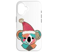 Koala Mignon et Amusant Portant Un Chapeau de Père Noël, aventurier Amateur de Faune Coque pour iPhone 16