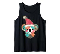 Koala Mignon et Amusant Portant Un Chapeau de Père Noël, aventurier Amateur de Faune Débardeur