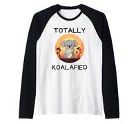 Koala Mignon et Amusant sur Un Ours koalafié, Un Jeu de Mots, Aime Les Koalas Manche Raglan
