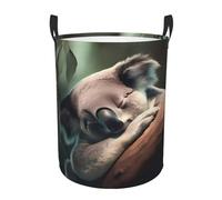 Koala Mignon Qui Dort Panier À Linge Rond Corbeilles À Linge Avec Poignée Laundry Basket Pour Chambre Serviettes Salle De Bain