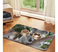 Koala Mignon,Tapis d'alimentation pour Animaux de Compagnie, Sets de Table en Cuir PU pour Chats et Chiens,40x60cm