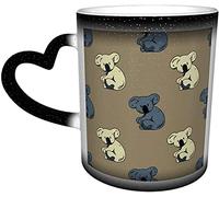 Koala Mug magique sensible à la chaleur qui change de couleur dans le ciel - Cadeau personnalisé pour la famille, les amoureux, les amis