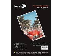 KOALA Papier Photo Double Face Brillant pour imprimante LASER, A3, 130 g/m², 100 feuilles. Convient pour l'impression de Photos, Brochures, Certificats, Livrets, Flyers, Dépliants, Calendriers, Cartes