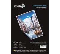 KOALA Papier Photo Double Face Mat pour imprimante LASER, A3, 120 g/m², 100 feuilles. Convient pour l'impression de Photos, Brochures, Certificats, Livrets, Flyers, Dépliants, Calendriers, Cartes