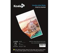 KOALA Papier Photo Double Face Mat pour imprimante LASER, A3, 250 g/m², 100 feuilles. Convient pour l'impression de Photos, Brochures, Certificats, Livrets, Flyers, Dépliants, Calendriers, Cartes
