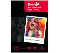 KOALA Papier photo jet d'encre brillant, 13x18 cm, 200 g/m², 100 feuilles, pour imprimante à jet d'encre Canon Hp Epson