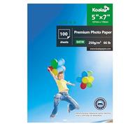 KOALA Papier photo satin/nacre pour imprimantes à jet d'encre, 18 x 13 cm, 250 g/m², 100 feuilles, avec revêtement en résine satin premium, pour imprimantes Canon, HP, Epson à jet d'encre