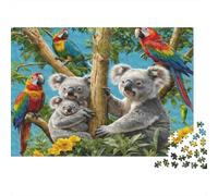 Koala Perroquets Puzzle 1000 Pièces Puzzle pour Adultes Animaux Nature pour Famille Relaxation Décoration Maison 70x50cm/1000pcs