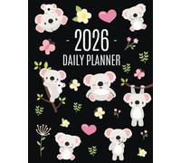 Koala Planner 2026: Australian Outback Animal Agenda: January-December Pretty Pink Butterflies & Yellow Flowers Monthly Scheduler For Work or Office