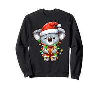 Koala Portant Un Bonnet de Père Noël Tenant Un Joli nœud Australien Sweatshirt