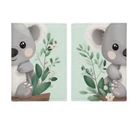 Koala - Porte-passeport de voyage avec emplacements pour cartes de crédit et fente d'embarquement pour voyage, carte d'identité familiale (20,3 x 13,7 cm)