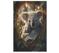 Koala Puzzle Adulte 1000 Pièces Artisanat Cadeau Famille Puzzles Jouet en Bois Cadeau Unique Décoration Intérieure 78×53cm