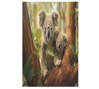 Koala Puzzles 1000 Pièces Adultes, Puzzle en Bois Jeux D'adresse pour Toute La Famille,Jeu De Team Building 78×53cm