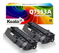 Koala Q7553A 53A Toner compatible avec HP Laserjet P2015D P2015DN P2015N P2015X P2014 P2014N P2015 D DN N X M2727 NF NFS MFP M2727NF M2727NFS M2727MFP Q75553A 3 A, 2 noirs