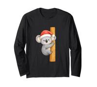 Koala Santa Hat Christmas Koala Bear Holiday Xmas Manche Longue