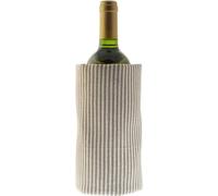 Koala Spain ECO-Cooler of Wine avec Compartmentalised Rapid Cooling Gel, 4 couches anti-condensation, Coton recyclé, bandes beiges, Velcro Adjustable Bot. Vin ou Cava, Cadeau inclus