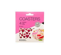 Koala Spain Lot de 4 sous-verres jetables Motif cœurs 9 cm
