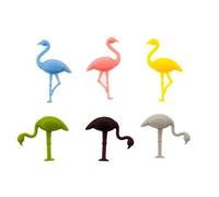 Koala Spain Lot de 6 marqueurs pour verres à vin, flamants roses 3D de 6 couleurs