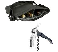 Koala Spain Lot de 6 sachets de vin pour Trois Bouteilles Noir et Tire-Bouchon Deux Temps Bleu