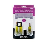 Koala Spain Seau à glace pliable Square, 2 bouteilles, poignée en similicuir