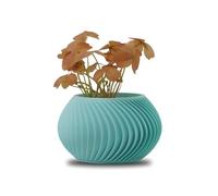 Koala Studio Céleste - Pot Décoration d'Intérieur pour Plantes Synthétiques, Succulentes & Cactus Design - Original Petit Mini Cache-Pot Maison Salon (Bleu Pastel)