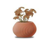 Koala Studio Céleste - Pot Décoration d'Intérieur pour Plantes Synthétiques, Succulentes & Cactus Design - Original Petit Mini Cache-Pot Maison Salon (Rouge Pastel)