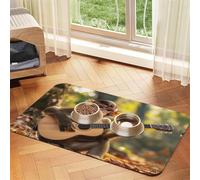 Koala Tapis d'alimentation en cuir absorbant pour chien et chat - Imperméable - Ne tache pas - Séchage rapide - Antidérapant - 45 x 30 cm