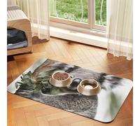 Koala Tapis de nourriture pour chien, tapis d'alimentation absorbant pour gamelles d'eau et de nourriture - Tapis de placement antidérapant pour sols - Imperméable - Séchage rapide - Pour chiens