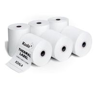 Koala Thermorollen 57mm x 40m x 12mm (6 Stück) - Kassenrollen - 57mm Thermo für Registrierkasse - Bonrollen Thermo 57mm für Bondrucker - Thermopapier - BPA Frei