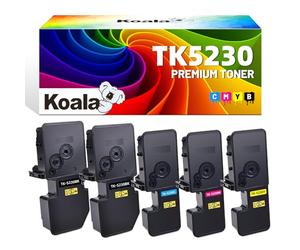 Koala TK5230 Compatible Cartouches Toner Remplacement pour TK-5230 TK-5230K TK-5230C TK-5230M TK-5230Y pour ECOSYS M5521CDN M5521CDW P5021CDN P5021CDW, KCMY 5-Pack