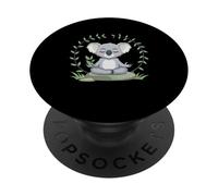 Koala Zen méditant avec Eucalyptus dans la Nature PopSockets PopGrip Adhésif