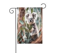 KoalaBranchPeace Drapeau de jardin personnalisable - Design personnalisé unique pour décoration extérieure, décoration parfaite de Noël et d'hiver, matériau polyester durable, s'adapte à n'importe