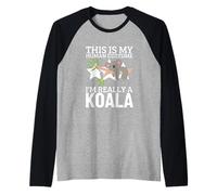 Koalas C'est Mon Costume Humain Je suis Vraiment Un Koala Manche Raglan