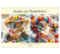Koalas dans la fièvre de la mode. Moelleux et chic lors de la séance photo (calendrier mural 2026 DIN A4 paysage) calendrier mensuel CALVENDO