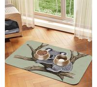 Koalas Tapis de nourriture super absorbant pour chien - Tapis d'alimentation pour gamelles d'eau et de nourriture - Antidérapant et imperméable - Tapis de positionnement pour sols - Séchage rapide