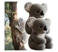 Koaly - Le koaly en peluche Koaly pour un soutien émotionnel, imite naturel pour un confort réaliste, animal en peluche câlin, imite comme un vrai koala, jouet en peluche réaliste (2 pièces)