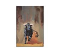 koanga Poster décoratif sur toile représentant une corrida, décoration murale moderne pour chambre à coucher (60 x 90 cm)