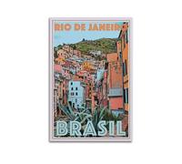 koanga Poster vintage Favela décoratif sur toile - Poster mural moderne pour chambre à coucher - 30 x 45 cm