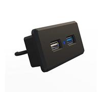 Koanhinn 2 Ports USB Chargeur Socket 2A 9V Chargeur Adaptateur IntéGré dans Le Bureau Hide Mount QC3.0 HUB pour Adaptateur de Charge