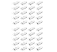 Koanhinn 40 Pcs Enfants T-Forme en Plastique Sucette Clips Sucette Dummy Style Porte-Badge Blanc