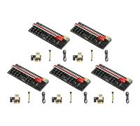 Koanhinn 5 PièCes VER018S Carte Riser PCIE USB 3.0 Câble D' de Carte Graphique PCIE 1X à 16X Carte Riser D' pour Mineur Minier