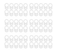 Koanhinn 60 Pcs Bouton Silicone Anneau Porte-Sucette Mannequin Pince Adaptateur Clair