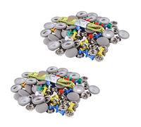Koanhinn 60 Pièces Voiture Plafond Tissu Vis de Fixation Toit de Voiture Boucle Fixe Snap Rivets Retenue Automobile Garniture de Pavillon Bouton de Réparation Gris