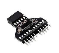 Koanhinn 9Pin Header Splitter Mâle 1 à 2 Câble D' Connecteur Carte MèRe USB Hub pour RGB Bluetooth