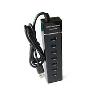 Koanhinn Adaptateur USB 3.0 USB 2.0 7 ports Hub Splitter Câble 120 cm pour ordinateur de bureau, PC, ordinateur portable, clavier, souris, disque dur mobile