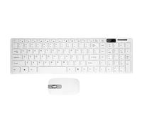 Koanhinn Clavier blanc fin sans + souris optique sans pour PC et ordinateur portable